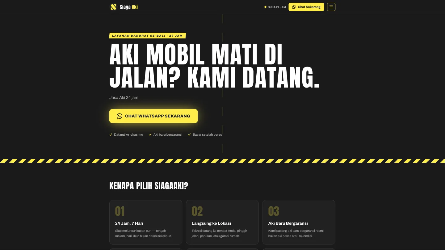 Tampilan Siaga Aki